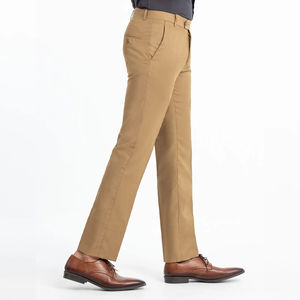 Nouveau Style personnaliser haute qualité 2025 survêtement hommes coupe régulière kaki droit respirant taille élastique haute rue coton pantalon - Product Image 1