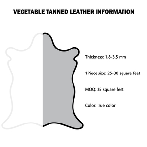 Tanné avec des agents de bronzage naturels et de la cire d'huile de cuir fini en cuir véritable durable cuir véritable pleine fleur - Product Image 5