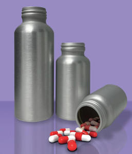 Bottiglie di medicinali in metallo in alluminio Open Top Premium produttore di compresse vitaminiche farmaceutiche Design leggero