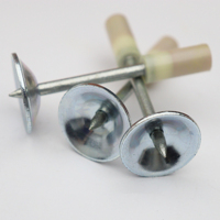 Clous à poudre intégrés à double base à tige lisse de 7,3 mm/8,5 mm pour outils à poudre, fixations pour plafonds, murs et béton