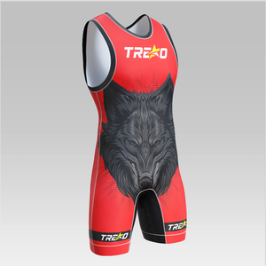Trexo Sports Martial Arts Wrestling <b>Singlet</b> Custom Sublimation Stretch Breathable Anti-Wrinkle Spandex/Polyester <b>Men</b> Wholesale - Product Image 5