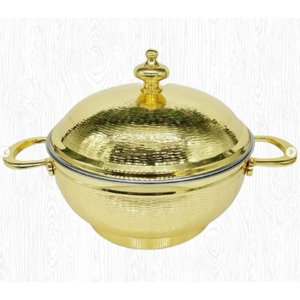 Plat marmite antique en métal et acier pour réchauffer les aliments pour le mariage et tous les événements - Product Image 1