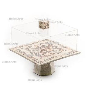 Fabuloso diseño vajilla pastel soporte más alta calidad madre de perla trabajo Chocolates soporte con tapa de acrílico - Product Image 3