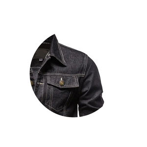 Meilleur design Veste en jean pour hommes Tenue décontractée pour l'extérieur 100% coton sur mesure Confortable à porter Vestes en jean classiques pour hommes - Product Image 4