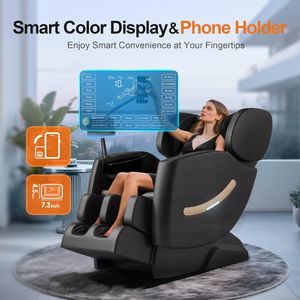 Nuevo Sillón de Masaje de Alta Calidad con Reclinación de Gravedad Cero, Comandos de Voz, Altavoces Bluetooth Premium y Rodillos Triples para Pies - Product Image 4