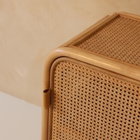 Nouvelle petite Table d'appoint moderne en rotin pour chambre à coucher