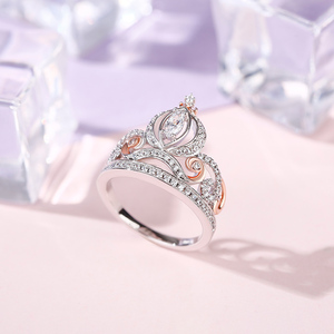 Bague Jeulia « Le Rêve de Cendrillon » en forme de calèche citrouille, en argent sterling avec zircon, bijoux de mariage - Product Image 6