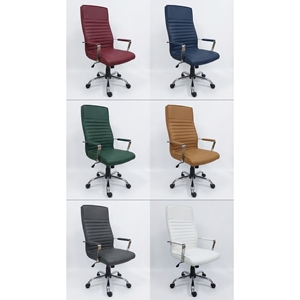 Hot Sale Eva Faux Leather Swivel Office <b>Chair</b> Chrome Base Ergonomic for Wholesale - Product Image 4