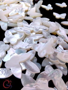 แม่ของมุกสีขาวรูปผีเสื้อหลวมอัญมณีสำหรับทำเครื่องประดับ9x1 3/12x1 6/15x19 - Product Image 4