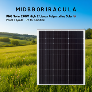 Panneau solaire polycristallin PNG Solar 270W haute efficacité, grade A, certifié TUV - Product Image 3