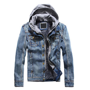 Vestes en jean de haute qualité avec poches boutonnées, col montant, devant, grande taille, nouvelle mode streetwear pour hommes, respirantes, saison hivernale - Product Image 1
