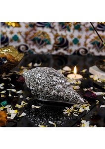 Shankh Ganesh Chapado en Oro Hecho a Mano, Regalo Religioso de Lujo para Decoración del Hogar y Bendiciones Espirituales, Alta Calidad - Product Image 3