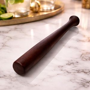 Muddler de Cócteles de Madera Oscura, Diseño Clásico, Herramienta de Barra Resistente para Triturar Suavemente Hierbas, Cítricos y Hielo - Product Image 1