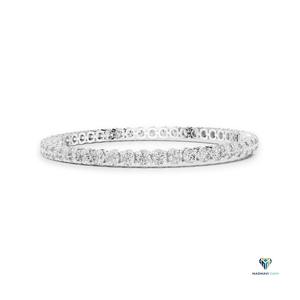 7.008 CT Round Lab Grown Diamond Tennis Bracelet in 18K <b>Solid</b> <b>Gold</b> 3.30mm Round Cut Diamond Bracelet for Women <b>Gold</b> Fine Jewelry - Product Image 2