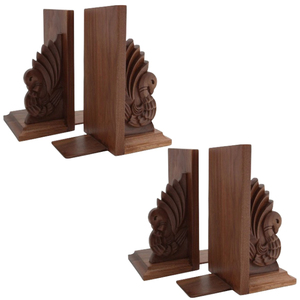 OEM personalizado moderno hogar Decoración mesa superior libro titular organizador Vintage madera recuperada sujetalibros minimalista artesanía técnicas - Product Image 4