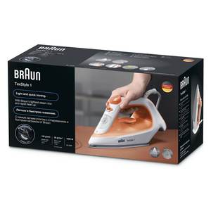 Plancha de Vapor Antiadherente TEXSTYLE 1 SI1009OR 1900W Naranja y Blanca 0127407000 - Product Image 2