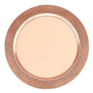 Meilleures ventes d'assiettes de service écologiques plaquées cuivre pour intérieur/extérieur Home Hotel Restaurant avec bordure en relief - Product Image 1