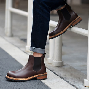 รองเท้าบูทหนังลูกวัวคุณภาพสูงแบบ Brogue พร้อมดีเทลเจาะรูและพื้นรองเท้าระบายอากาศสำหรับรองเท้าบูทธุรกิจ - Product Image 6