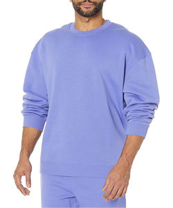 Alta calidad 280gsm sudaderas de gran tamaño para hombres bordado gota hombro en Blanco polar algodón mezclado liso invierno - Product Image 1