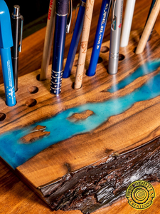 High Gloss Handmade Epoxy Resin <b>Pen</b> <b>Holder</b> Stylish Modern Design Durable Office Desk Organizer for Corporate Branding - Product Image 4