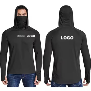 Camiseta de manga larga UPF 50 + con capucha con máscara facial, equipo de pesca con protección solar de secado rápido para adultos - Product Image 2