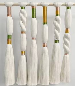 Macramé Natural Hecho a Mano, Adorno Esférico de Algodón para Colgar en la Pared, Decoración de Pared para el Hogar, Sala de Estar - Product Image 3