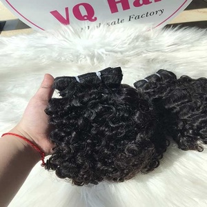 Paquets birman bouclés style naturel noir 100% vietnamien vierge longueur de cheveux humains 6-40 pouces machine à tisser les cheveux double trame - Product Image 3