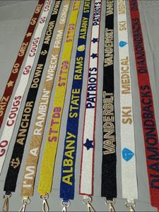 Beaded Purse <b>Strap</b> <b>Bag</b> <b>Strap</b> Sorority Gameday <b>Strap</b> Customized <b>Strap</b> with Detachable Hooks - Product Image 4