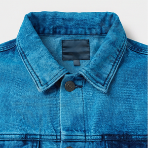 Veste en jean réversible délavée au soleil de haute qualité pour homme, style vintage streetwear, patchwork, collection personnalisée en gros - Product Image 4