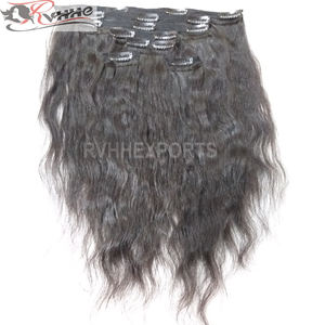 Venta al por mayor Real Clip Ins Cabello humano 100% Cabello Remy Virgen Cabello crudo - Product Image 2