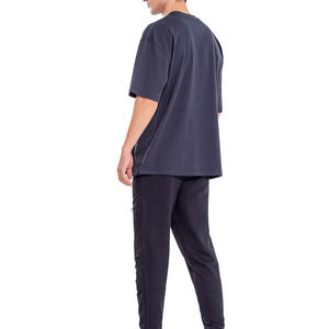 Nueva moda calidad Fitness deporte desgaste traje personalizado Ringer Fitness hombres camiseta impresión personalizada algodón Oversize cuello redondo Camiseta - Product Image 5