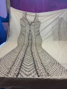 Panneau de corsage en cristal brodé à la main de luxe pour robe de soirée et robes de haute couture - Product Image 6