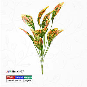 Plante artificielle de croton vert orangé AFF Bunch -37 - Product Image 1