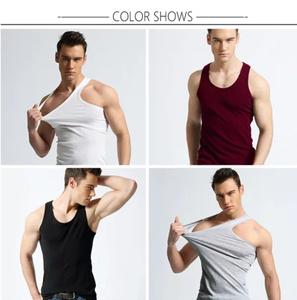 Débardeur décontracté pour hommes à séchage rapide et respirant fabriqué à partir de tissu tricoté meilleur prix pour un nouveau style - Product Image 2