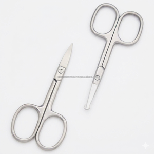 Tijeras de Manicura de Acero Inoxidable con Punta Redonda de Precisión, Tijeras Profesionales para Recortar Cutículas, Cejas y Vello de la Nariz, Venta al por Mayor - Product Image 1