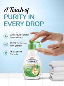 Yuthika Naturals 500ml Neem <b>Hand</b> Wash 100% Natural Extracts pH Balanced Liquid Form - Product Image 6