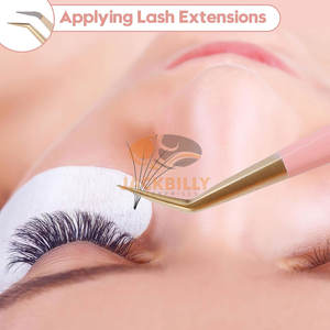 Accessoires de cils de haute qualité en acier inoxydable pointu ensemble de pincettes antistatiques de précision pour cils de bricolage professionnels - Product Image 5