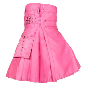 Men's Scottish <b>Pink</b> Utility Kilt Modern Fashion Highland Kilt Wholesale 2026 - Product Image 1