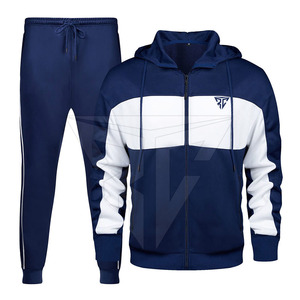 Venta al por mayor de la mejor calidad de los hombres 100% chándal de algodón de talla grande cuello con capucha con patrón sólido transpirable para el invierno al aire libre - Product Image 2