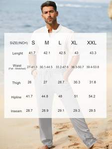Tricoté toile hommes pantalons lin pantalon hommes décontracté 2025 été plage élastique Yoga pantalon voyage Baggy pyjama - Product Image 5
