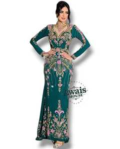 Nouvelle robe de soirée de luxe à sequins et perles, style Empire, coupe trapèze, longueur ras du sol, manches perlées, pour cocktail et mariage, France - Product Image 2