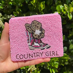 Monedero único de estilo Vintage para mujer, monedero bordado a la moda, bolsa de mano personalizada con cuentas de semillas de MD HANDICRAFTS - Product Image 4