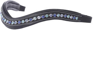 Custom Diamond Premium Bling Browbands para Horse Crown Shape Crystal Bling Horse Leather Browbands Fabricante - Product Image 3