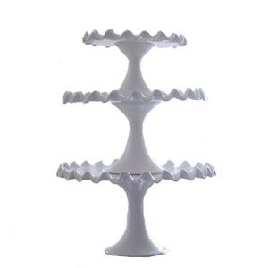 Elegant Design <b>White</b> Powder Coated Finishing Metal Cup <b>Cake</b> <b>Stand</b> Set Of Three For Hotel Tableware Decoration Accessories - Product Image 1