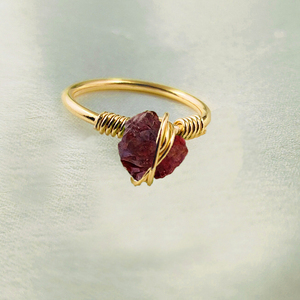 Anillos de piedras preciosas de zafiro en bruto natural, piedra de nacimiento envuelta en alambre Vermeil dorado, joyería de moda, fiesta de compromiso, aniversario, perfecto - Product Image 6