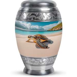 Nuevo diseño de lujo hecho a mano Metal urna elegante Almacenamiento de cenizas para memoriales familiares funerales y exhibición en el hogar de la India - Product Image 2