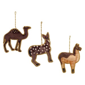 Bordado de Zari antiguo hecho a mano, cuentas brillantes y formas de animales de acabado para decoración del hogar - Product Image 1