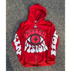 Sudaderas con capucha de los hombres de invierno baratos sudaderas con capucha de gran tamaño sólido liso grueso en blanco con logotipo personalizado Impresión digital venta completa - Product Image 5