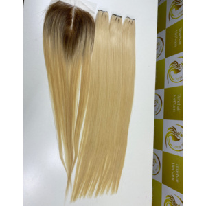 Blonde longue vietnamienne Bonestraight Weft Bundles Hot Trending All-Length Colors Prix de gros pour les extensions de cheveux humains - Product Image 4