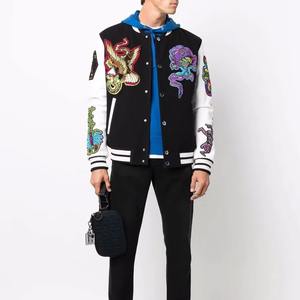 Veste Letterman personnalisée de haute qualité pour les hommes avec logo personnalisé High Street Hip Hop Style ODM OEM - Product Image 1